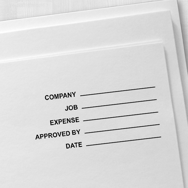 GL Job Exp Approved Stamp Imprint Example