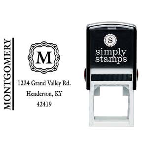 Montgomery Monogram Address Stamp Body and Design