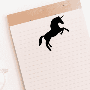Rearing Unicorn Stamp Imprint Example