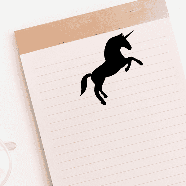 Rearing Unicorn Stamp Imprint Example