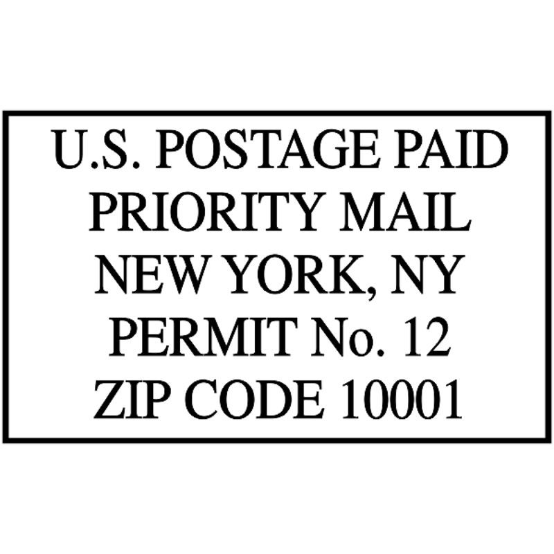 US Postage Paid Standard Mail Stamp