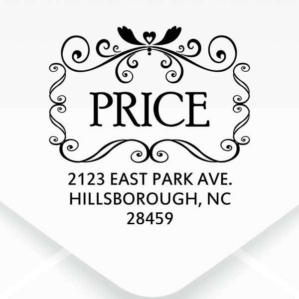 Price Curves Square Address Stamp