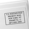 US Postage Paid Priority Mail Stamp Imprint Example