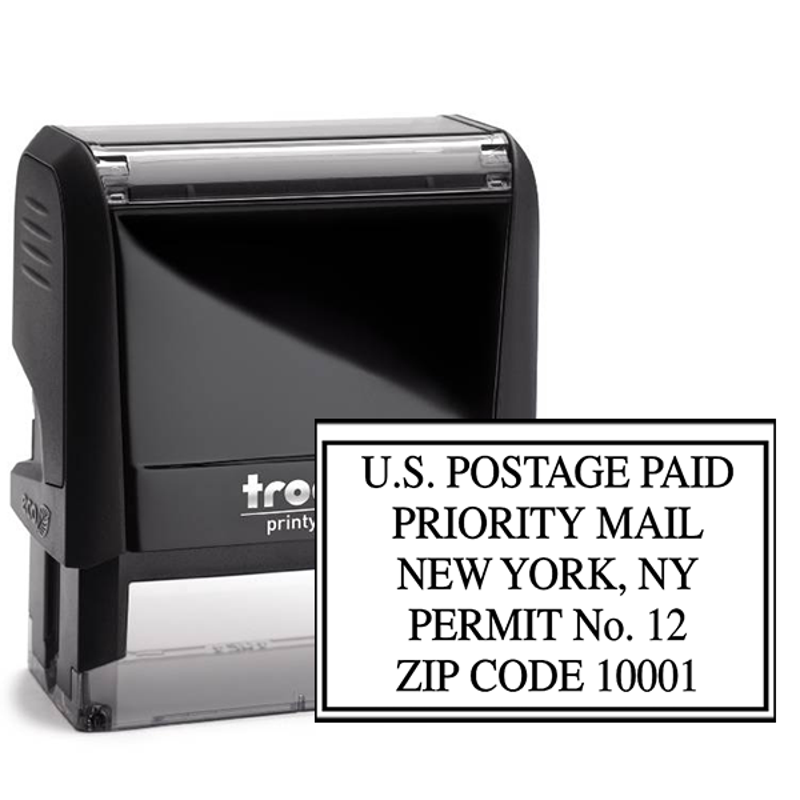 US Postage Paid Priority Mail Stamp