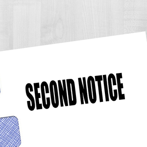 SECOND NOTICE Stock Stamp