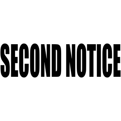 SECOND NOTICE Stock Stamp - alternate view