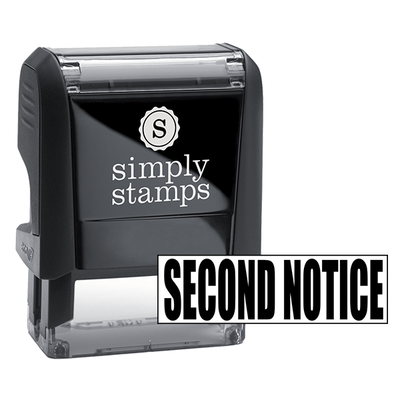 SECOND NOTICE Stock Stamp