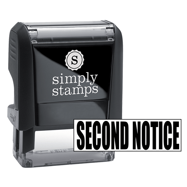 SECOND NOTICE Stock Stamp