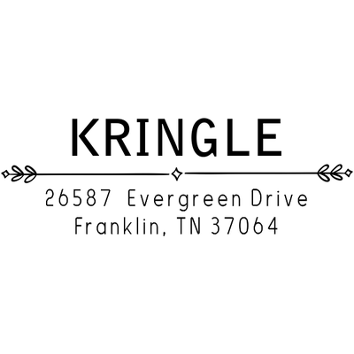 Kringle Diamond Deco Address Stamp