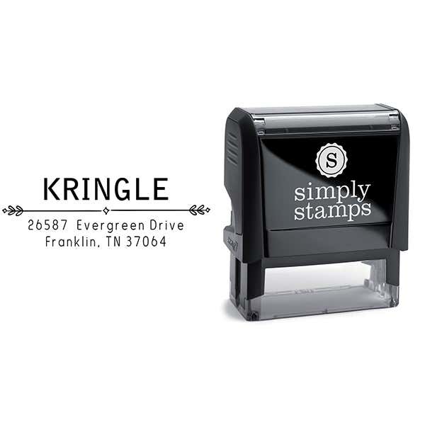 Kringle Diamond Deco Address Stamp Body and Design
