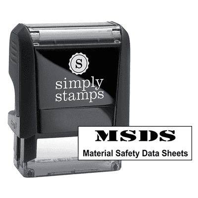 Material Safety Data Sheet Stamp