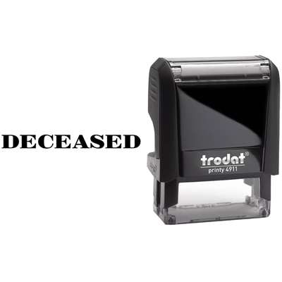 Deceased Stamp - alternate view