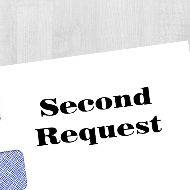 Second Request Office Rubber Stamp