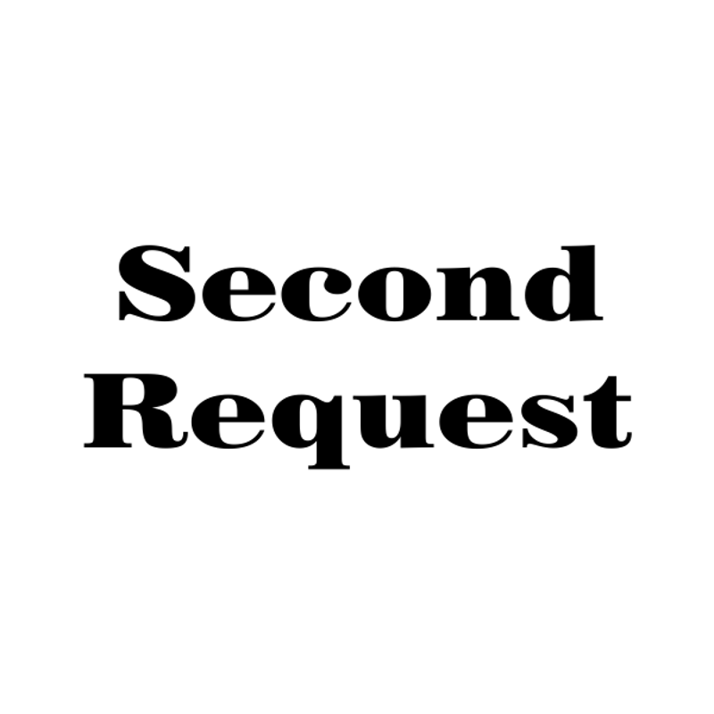 Second Request Office Rubber Stamp