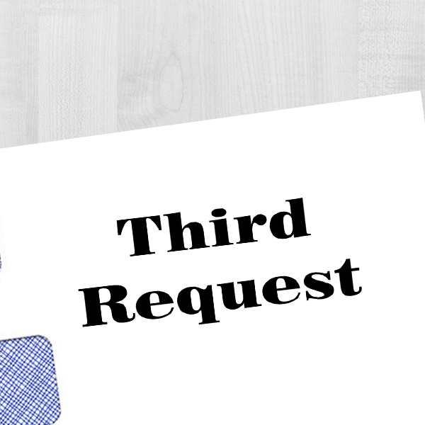 Third Request Office Rubber Stamp