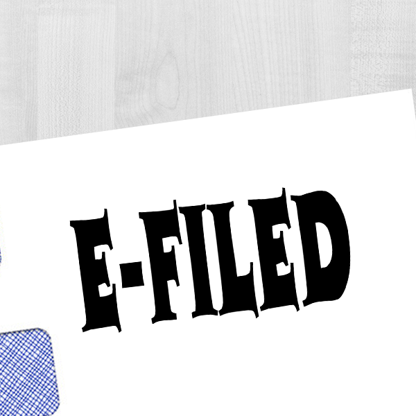 E-Filed Office Stock Stamp Imprint Example