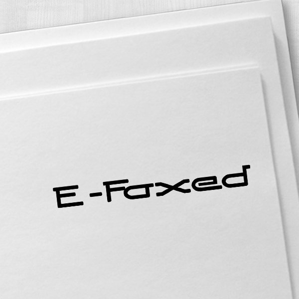 E-Faxed Office Rubber Stamp 
