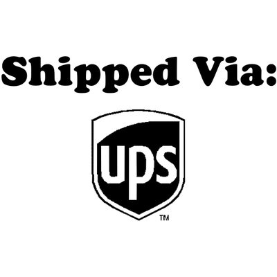 SHIPPED VIA UPS Stock Stamp - alternate view