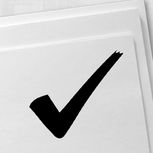 Check Mark Rubber Stamp Imprint Example