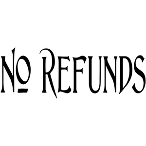 No Refunds Stock Stamp