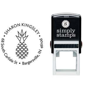 Kingsley Pineapple Address Stamp Body and Design