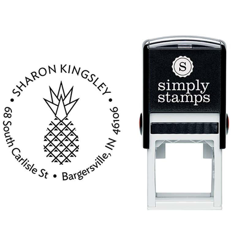 Kingsley Pineapple Address Stamp Body and Design