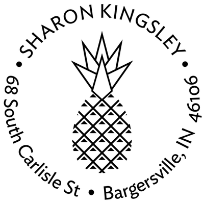 Kingsley Pineapple Address Stamp