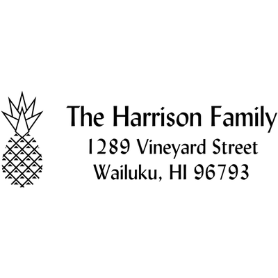 Harrison Pineapple Address Stamp