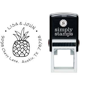 Plump Pineapple Address Stamp Body and Design