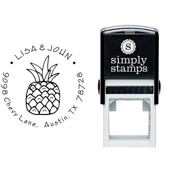 Plump Pineapple Address Stamp Body and Design