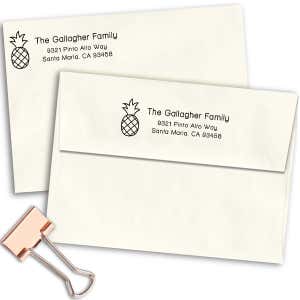 Gallagher Pineapple Address Stamp Imprint Example