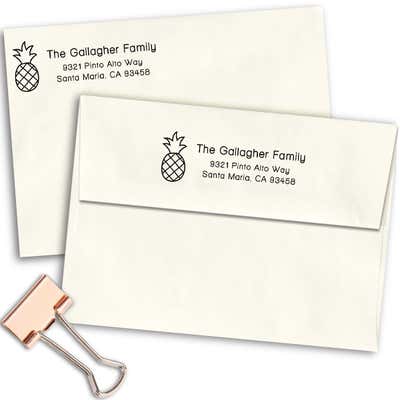 Gallagher Pineapple Address Stamp - alternate view
