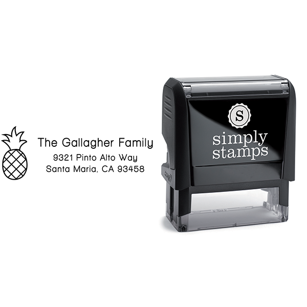 Gallagher Pineapple Address Stamp Body and Design