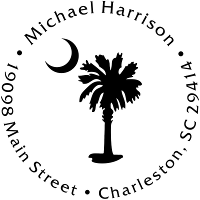 Palmetto Moon Address Stamp - alternate view