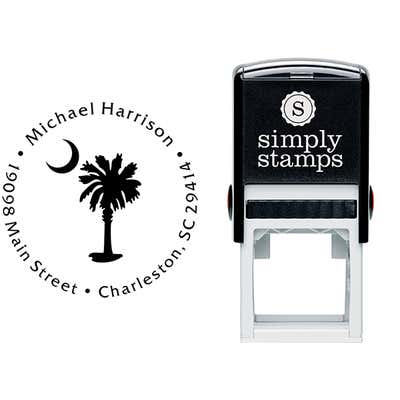 Palmetto Moon Address Stamp Body and Design