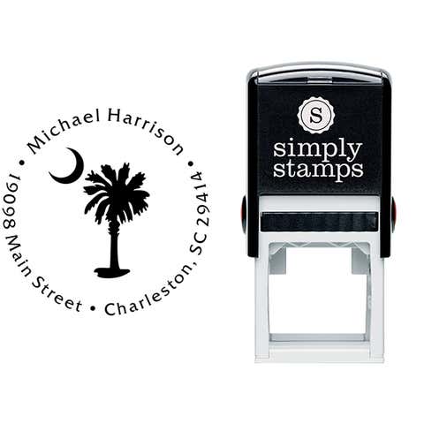 Palmetto Moon Address Stamp