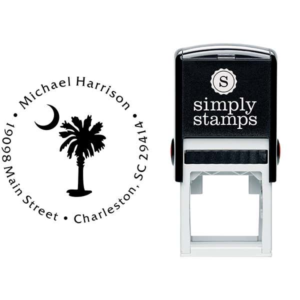 Palmetto Moon Address Stamp