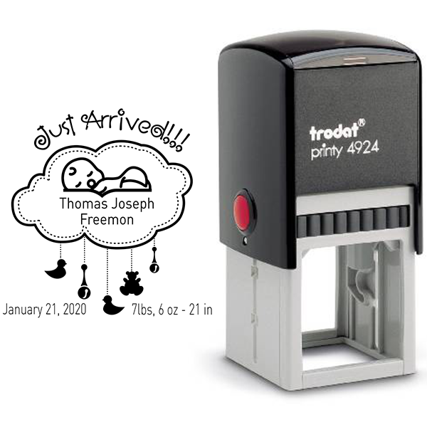 Just Arrived Baby Mobile Announcement Body and Design