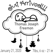 Just Arrived Baby Mobile Announcement