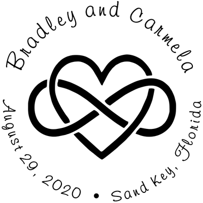 Infinity Heart Wedding Stamp