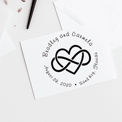 Infinity Heart Wedding Stamp - alternate view