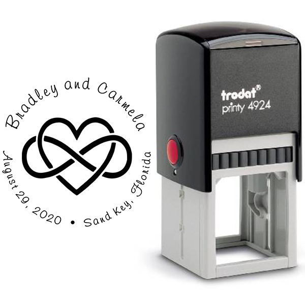 Infinity Heart Wedding Stamp Body and Design