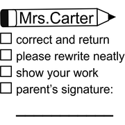 Custom Teacher Grading Stamp