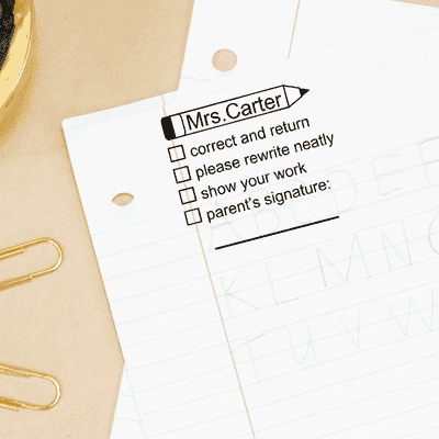 Custom Teacher Grading Stamp - alternate view