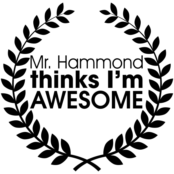 Custom Thinks I'm Awesome Teacher Stamp