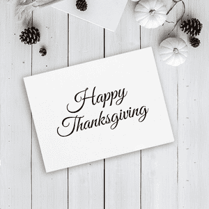 Happy Thanksgiving Craft Stamp Imprint Example