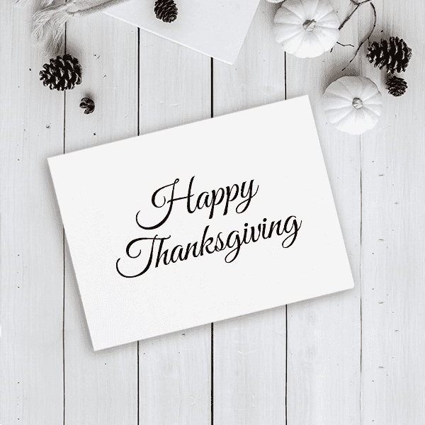 Happy Thanksgiving Craft Stamp Imprint Example