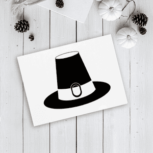 Pilgrim's Hat Craft Stamp Imprint Example
