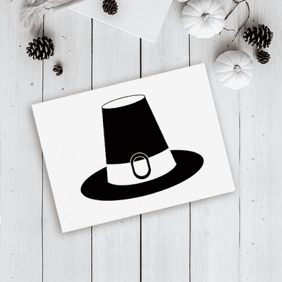 Pilgrim's Hat Craft Stamp - alternate view