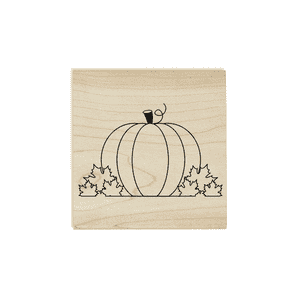 Pumpkin and Leaves Craft Stamp Body and Design